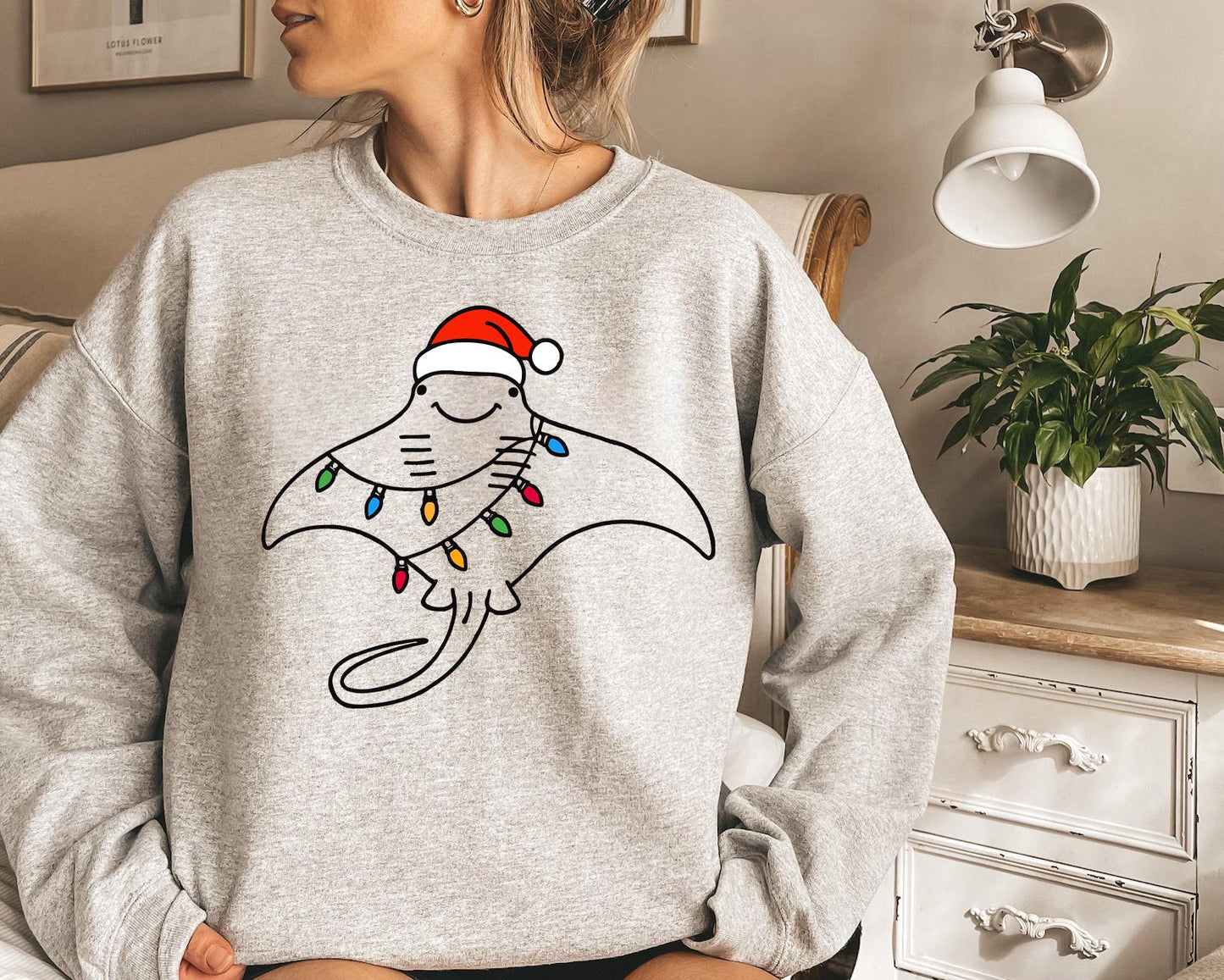 Christmas Manta Ray Sweatshirt